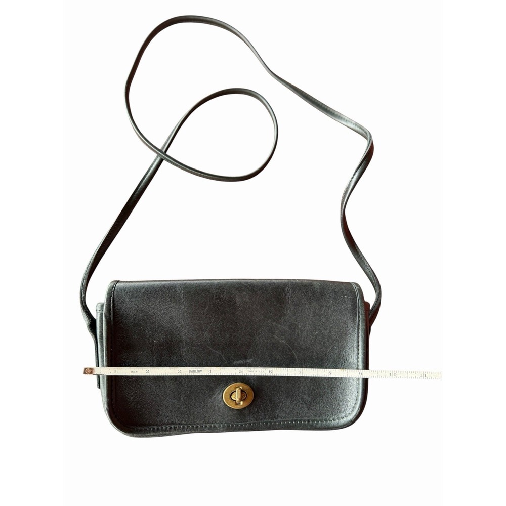 Vintage Coach Small Dinky 9376 Black Leather Clutch Bag 1990s
